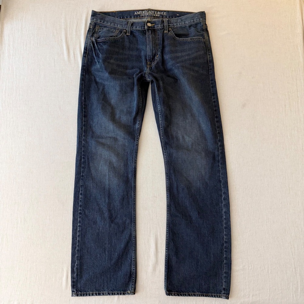American Eagle Original Boot Dark Wash Jeans Mens 34x34 Blue